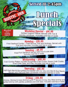 Rustic Inn Daily Lunch Specials